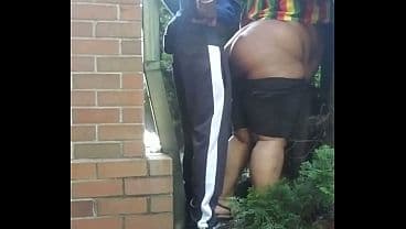 FUCKED THE PLUMBER OUTSIDE THE APARTMENTS